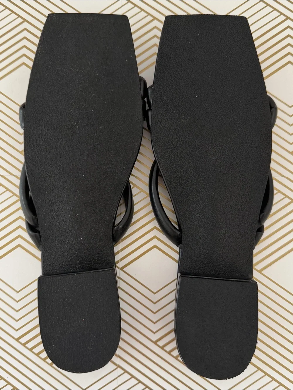 Black Triple-Strap Slide Women’s Sandals - Comfortable Everyday Style Size 7